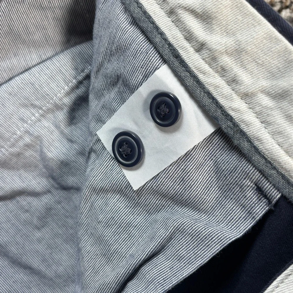 J.Crew Broken-In Men's 35x34 Chino Pants Navy Blue Flat Front Casual Trousers